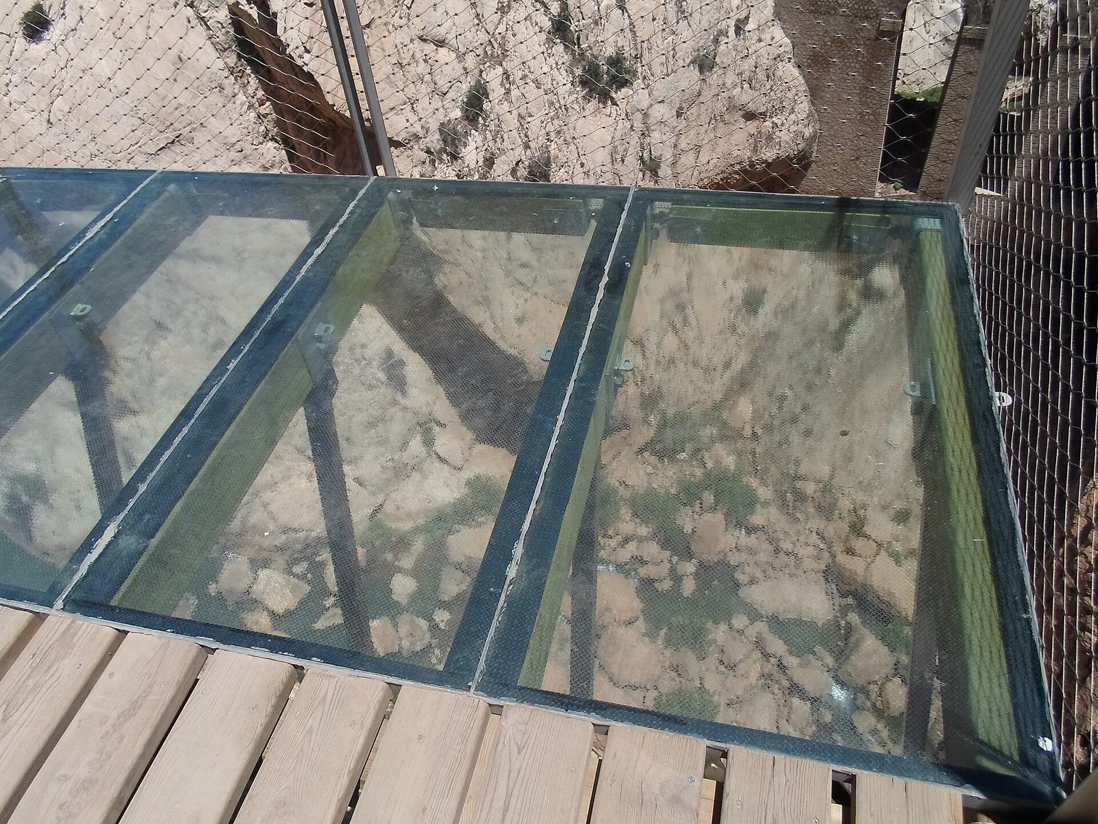 The Caminito del Rey walkway above the gorge
