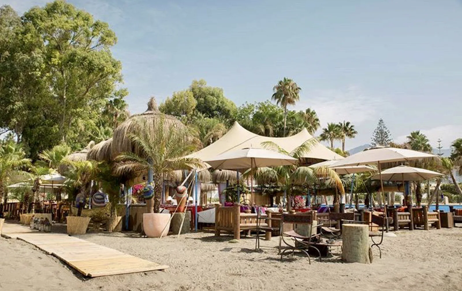 On the sand at Trocadero in the daytime