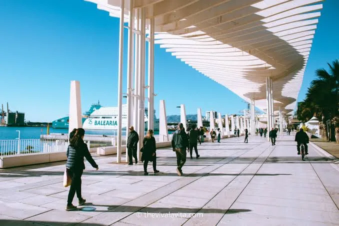 The pergola walk at Muelle Uno by the port