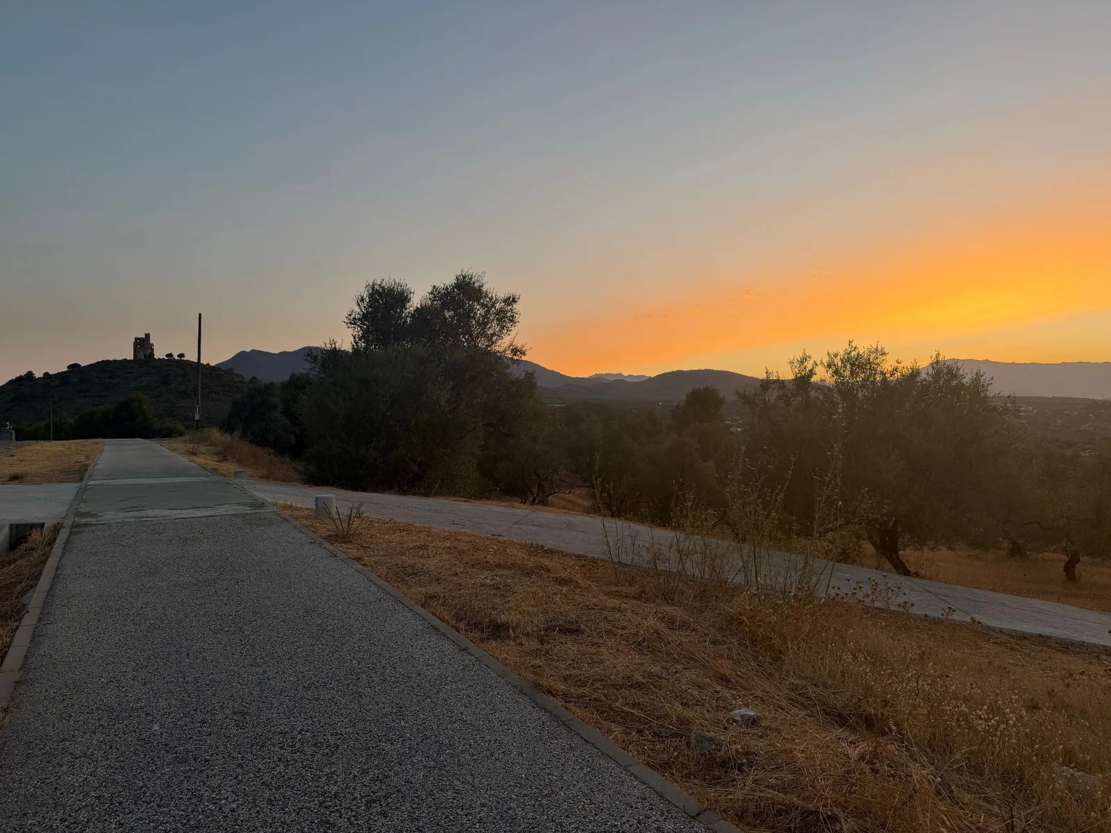 Along the 5km path