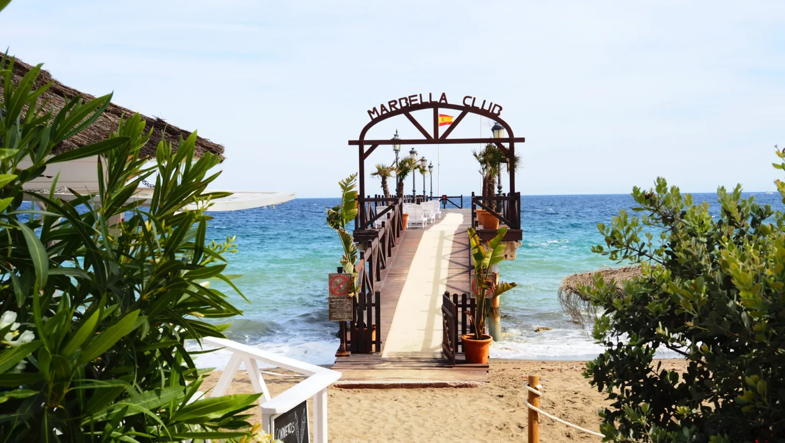 The Marbella Club pier on the way