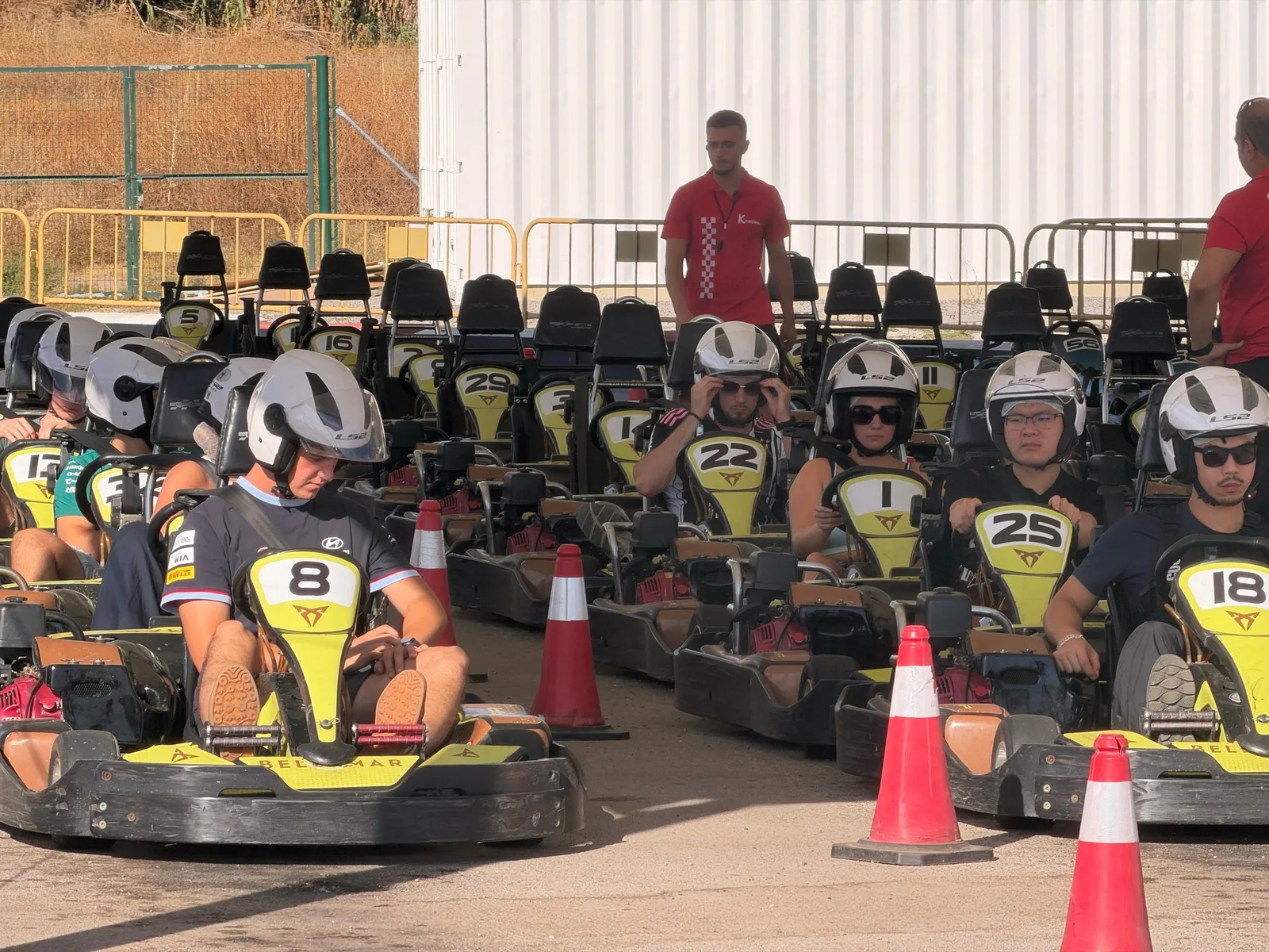 Karts on track