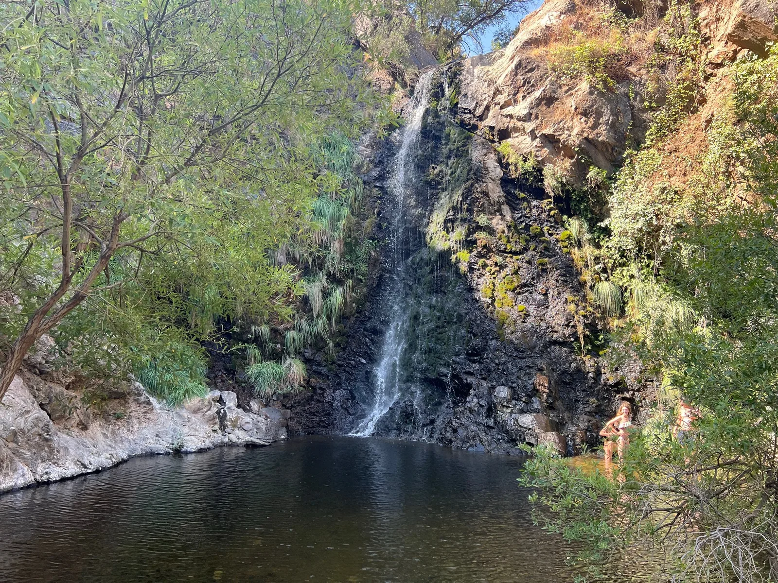 The Charco de la Virgen waterfall