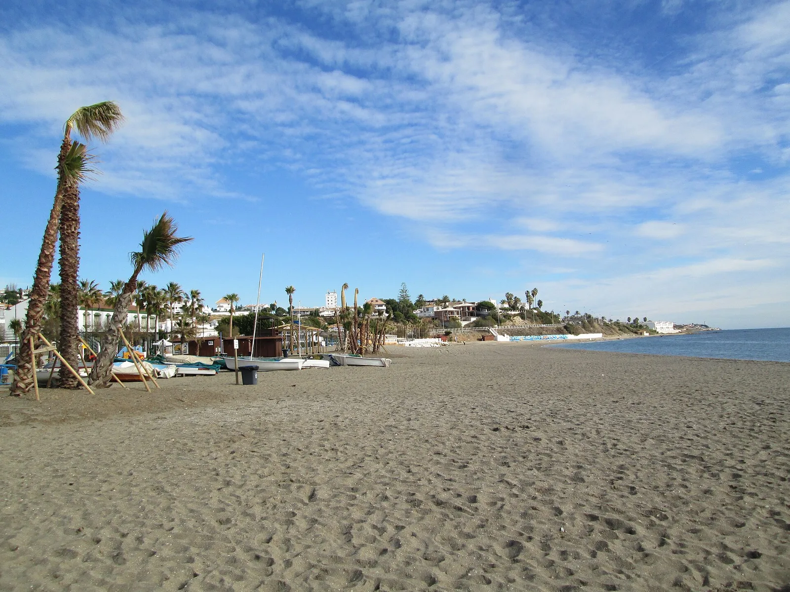 La Cala beach in the cooler-months sun