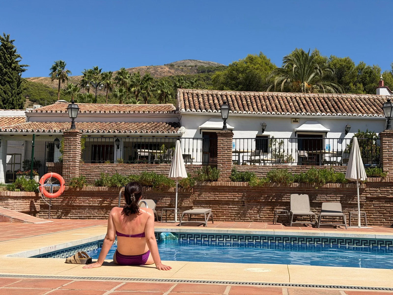 The pool to ourselves on a quiet afternoon