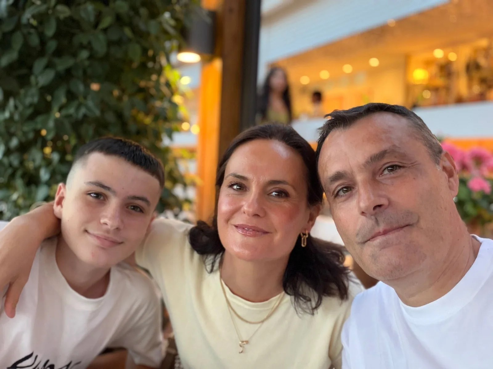 Us at Cappuccino on a summer evening