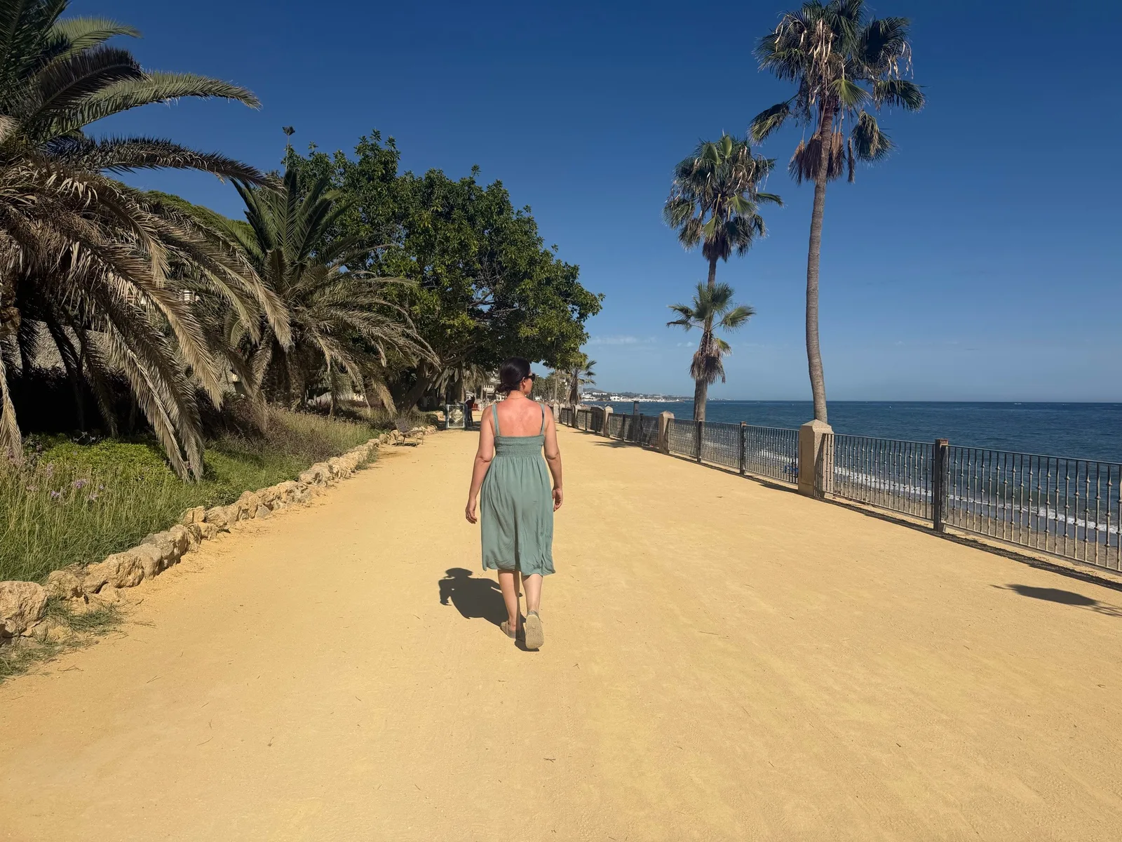 Walking the promenade towards Marbella